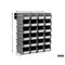 Triton Products Wall Storage Unit W/ (24) 7-3/8" L x 4-1/8" W x 3" H Gray Bins & Wall Mount Rails 3-220GRWS - alternate 2